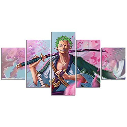 Anime One Piece Poster Roronoa Zoro Print on Canvas Painting Wall Art for Living Room Decor Boy Gift -Unframed Zoro 1-