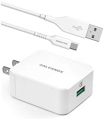 Galvanox Wall Charger for LG G8 ThinQ Charger with Cable - Quick Charge 3.0 Power Adapter with 5ft USB-C Charging Cord (18W)