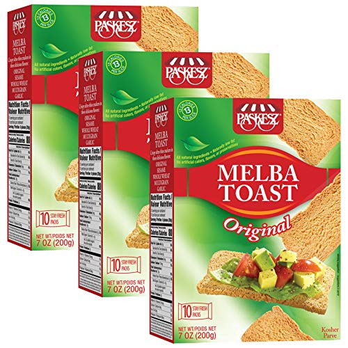 Melba Toast Flatbread Toast Crackers All Natural Non-GMO 7 Oz 3 Pack -Original-