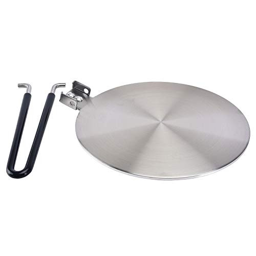 2019 Newest Heat Diffuser Stainless Steel Induction Adapter Plate Coffee Milk Cookware Induction Hob Heat Cooking Diffuser for Electric Stove 7.5inch