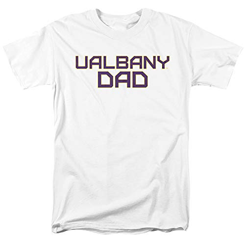 University at Albany Official Dad Unisex Adult T Shirt White 4X-Large University at Albany Official Dad Unisex Adult T Shirt White 4X-Large