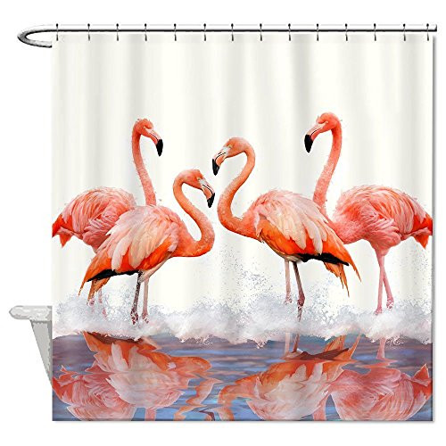 Flamingo Shower Curtain Fabric with Hooks 72 X 72 Inches Bathroom Curtains and Shower Curtains Flamingo Shower Curtain Fabric with Hooks 72 X 72 Inches Bathroom Curtains and Shower Curtains