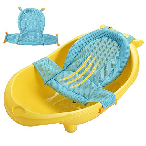 Baby Bath Support Seat Newborn Shower Mesh for BathtubFoldable Baby Bath Tub Pads Infant Anti-Slip Soft Bathtub Pillow Bath Seat for Infant 0-3 Years -Blue- Baby Bath Support Seat Newborn Shower Mesh for BathtubFoldable Baby Bath Tub Pads Infant Anti-Slip Soft Bathtub Pillow Bath Seat for Infant 0-3 Years -Blue-