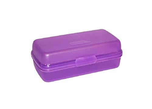 Tupperware Packable Sub Sandwich Hoagie Keeper Large Hinged Rectangle Purple
