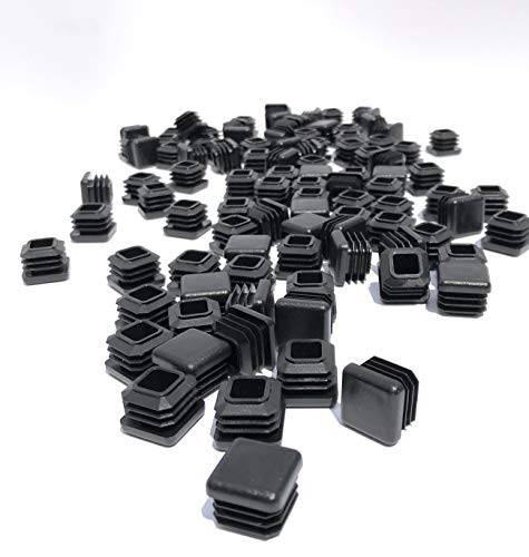 3-4 Inch Square Tubing End Cap 100PK -14-20 Gauge Wall Tubing- Plastic Plugs-Square End Caps-Plastic End Caps-Square Plug-Square Plastic Plug-by EZENDS  -100-