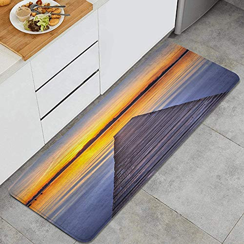 JUHAN Lake Sunset at Paterwoldsemeer Print Anti Fatigue Kitchen Mat Comfort Floor Mats Non-Slip Oil Stain Resistant Easy to Clean Kitchen Rug JUHAN Lake Sunset at Paterwoldsemeer Print Anti Fatigue Kitchen Mat Comfort Floor Mats Non-Slip Oil Stain Resistant Easy to Clean Kitchen Rug