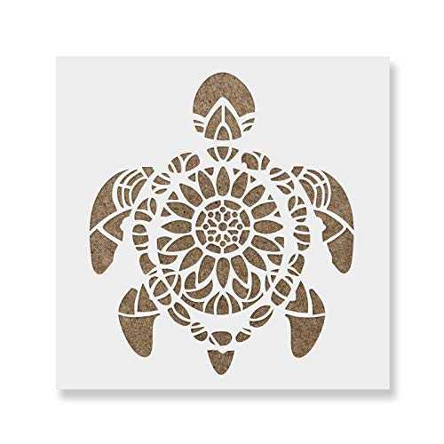 Mandala Turtle Stencil - Reusable Stencils for Painting - Create DIY Mandala Turtle Home Decor