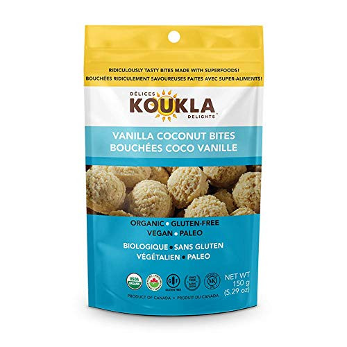 Koukla Delights - Vanilla Coconut Macaroon Cookies Organic Gluten Free Cookies Non GMO Vegan Low Carb Snacks Paleo Snacks -1 Pack- Koukla Delights - Vanilla Coconut Macaroon Cookies Organic Gluten Free Cookies Non GMO Vegan Low Carb Snacks Paleo Snacks -1 Pack-
