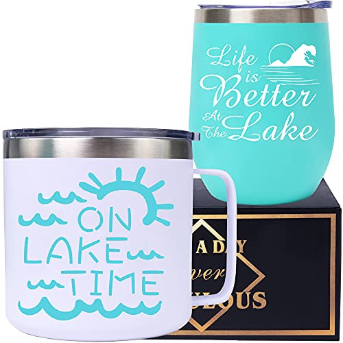 Lake Life Lake Life Gifts Lake Gifts Lake Time Tumblers Cup Coffee Mug Gifts for Lake Lovers Gifts for Lake House Owner Lake Time Gifts On Lake Time Life is Better at the Lake