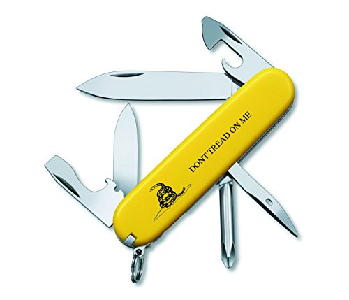 Victorinox Swiss Army Multi-Tool Tinker Pocket Knife  Yellow Gadsden Flag 91mm