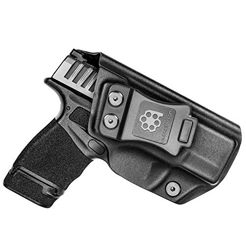 Amberide IWB KYDEX Holster Fit- Springfield Armory Hellcat Pistol - Inside Waistband - Adjustable Cant - US KYDEX Made -Black Right Hand Draw -IWB--