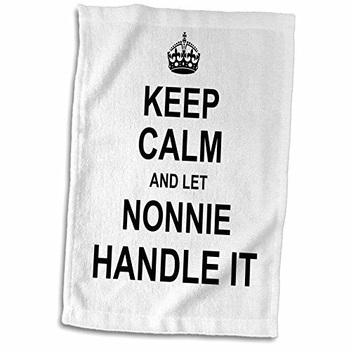 3D Rose Keep Calm and Let Nonnie Handle It. Fun Funny Grandma Grandmother Gift Hand Towel 15" x 22" 3D Rose Keep Calm and Let Nonnie Handle It. Fun Funny Grandma Grandmother Gift Hand Towel 15" x 22"