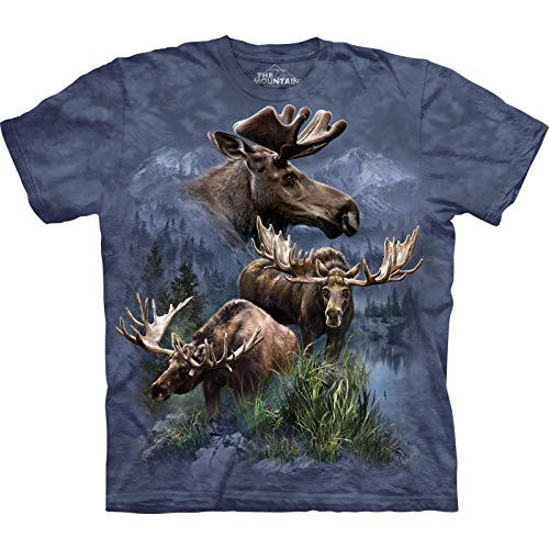 The Mountain Moose Collage Adult T-Shirt Blue Large The Mountain Moose Collage Adult T-Shirt Blue Large