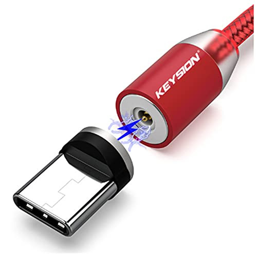LED Magnetic USB Cable Fast Charging Type C Cable Magnet Charger Data Charge Micro USB Cable Mobile Phone Cable USB Cord for iOS 1m for Type C Silver