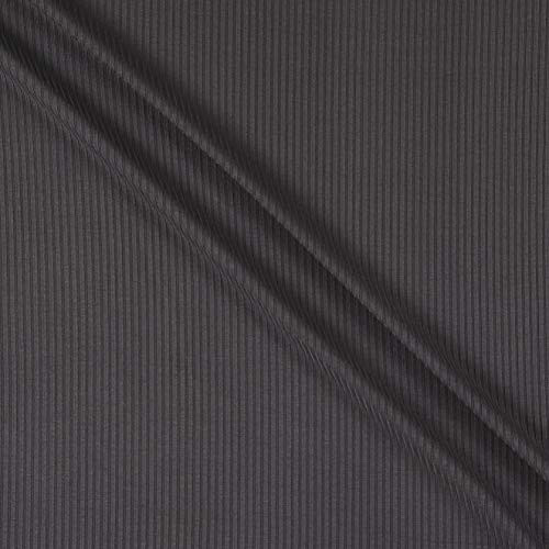 Telio Bamboo Rayon Stretch Rib Knit Fabric Graphite