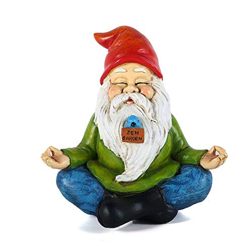 Window-pick Garden Gnome Ornament Zen Gnome Statue Meditating Gnome Statues Outdoor Garden Gnomes Figurine for Patio Yard or Lawn Ingenious