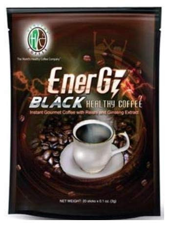 Instant Coffee Infused with Reishi Mushroom Extract & Ginseng Extract - Keto Friendly (20 Instant Coffee Packets)