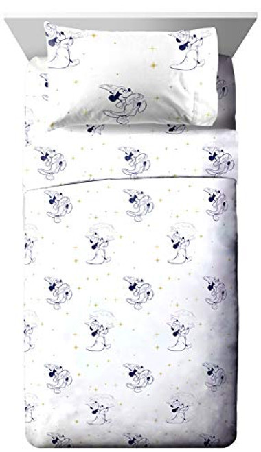 Jay Franco and Sons Disney Fantasia Twin Sheet Set - 3 Piece Set Super Soft and Cozy Kids Bedding Features Mickey Mouse - Fade Resistant Microfiber Sheets -Official Disney Product- Jay Franco and Sons Disney Fantasia Twin Sheet Set - 3 Piece Set Super Soft and Cozy Kids Bedding Features Mickey Mouse - Fade Resistant Microfiber Sheets -Official Disney Product-