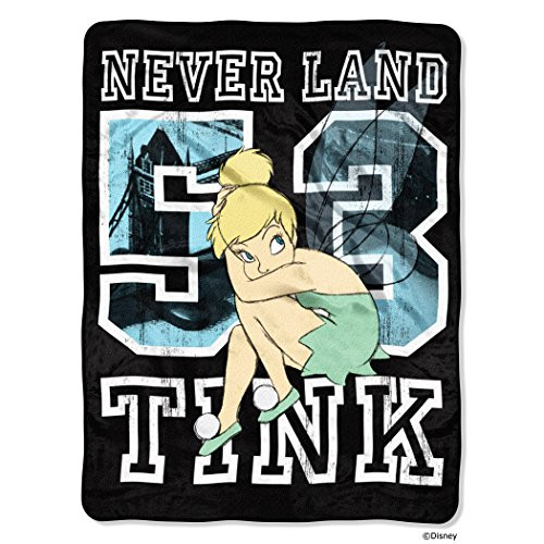 Disney's Tinkerbell "Tink Sport" Micro Raschel Throw Blanket 46" x 60" Multi Color