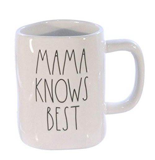 Rae Dunn Mug MAMA KNOWS BEST Large Letter LL Coffee Cup