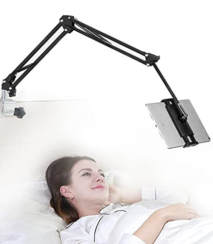 Tablet Stand for Bed Adjustable and Foldable Tablet Stand Holder with 360 Degree Rotation for iPhone iPad Cellphone Tablet Kindle Fire or Other 4.7-11 inch Devices