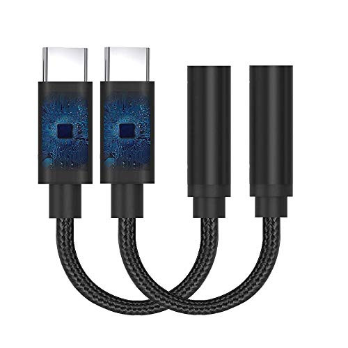 Pixel 2 Headphone Adapter,Zulpunur Type C/USB C to 3.5mm Female AUX Microphone Connector Compatible Cable Google Pixel 2/2 XL/HTC U11/ Moto Z/Essential PH-1/Samsung More (Black)