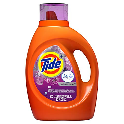Tide Plus Febreze Freshness Spring  and  Renewal HE Turbo Clean Liquid Laundry Detergent 92 fl oz 59 Loads