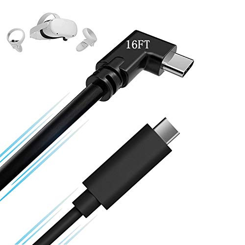 Oculus Quest 2 Link Cable 16FT-5M- USB Type C to CUSB 3.2 Gen1 5Gbps-3A Virtual Reality Headset Cable for Oculus Quest 2 and PC VR