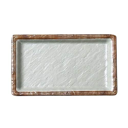 Yoto Rectangular Deep Sushi Plate 6 1-2"W X 3 3-4"L Melamine White