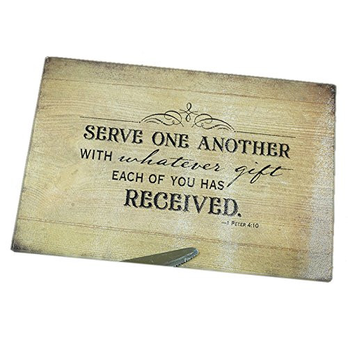 Abbey Press -Abbey  and  CA Gift- Serve One Another Cutting Board 15.63 by 11.75" White
