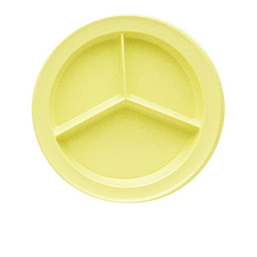 Compartment Collection Round 3-Compartment Plate 9"Dia Melamine Yellow