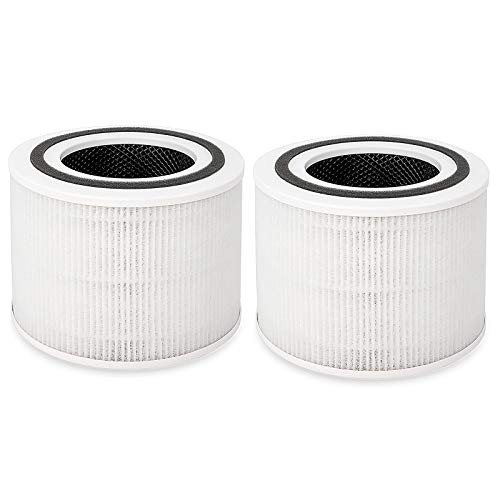 HALIEVE 2 Pack True HEPA Replacement Air Purifier Filters for LEVOIT Core P350 Core 300 Air Purifier Repalce Part # Core P350-RF Core 300-RF