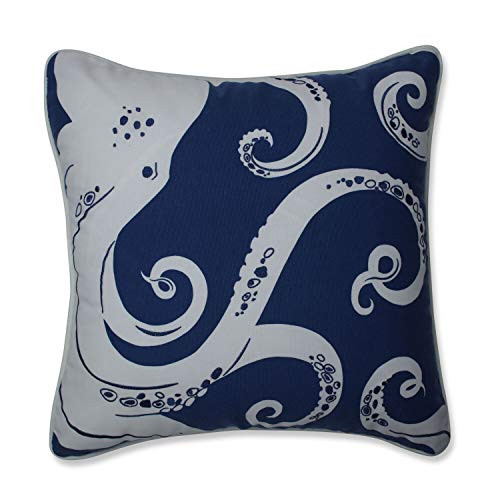 Pillow Perfect Outdoor - Indoor Ollie Octopus Throw Pillow 16.5 X 16.5 X 5 Blue