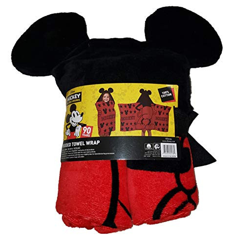 Jay Franco  and  Sons Disney Mickey Mouse Hooded Bath Towel Bath Wrap