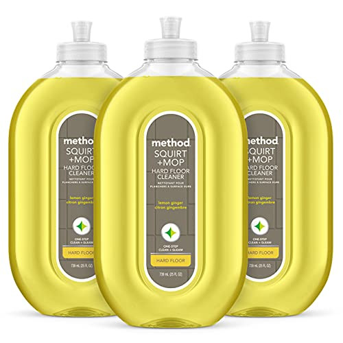 Method Squirt  plus Mop Hard Floor Cleaner Lemon Ginger 25 Ounce 3 pack Packaging May Vary