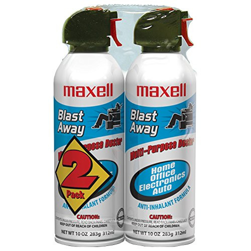 AWM Maxell 190026 - Ca4 Blast Away Canned Air -2 Pk- - Cleaning  and  Care