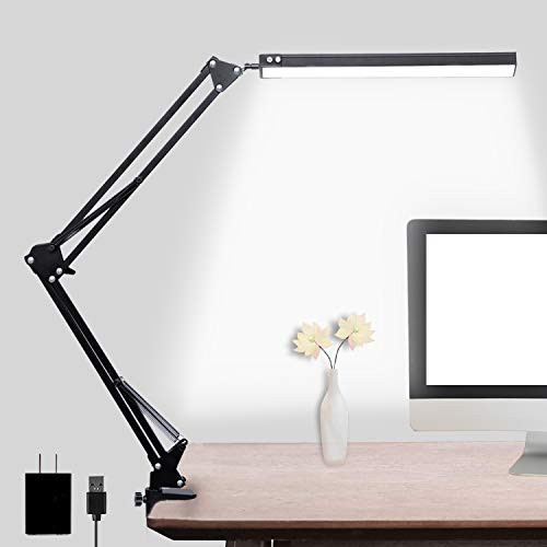 LED Desk Lamp Argind Metal Swing Arm Lamp with Clamp Dimmable Eye-Caring Architect Desk Light 3 Color Modes 10 Brightness Levels Memory Function Desk Lamps for Home Office 10W Black LED Desk Lamp Argind Metal Swing Arm Lamp with Clamp Dimmable Eye-Caring Architect Desk Light 3 Color Modes 10 Brightness Levels Memory Function Desk Lamps for Home Office 10W Black