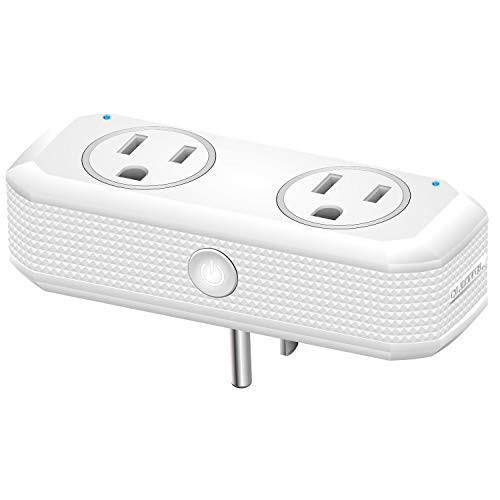 Wifi Smart Plug Mini Dual Outlets, Oukitel Smart Socket with Timing Function, Compatible with Alexa/Google Home/IFTTT, Individual/Group Control