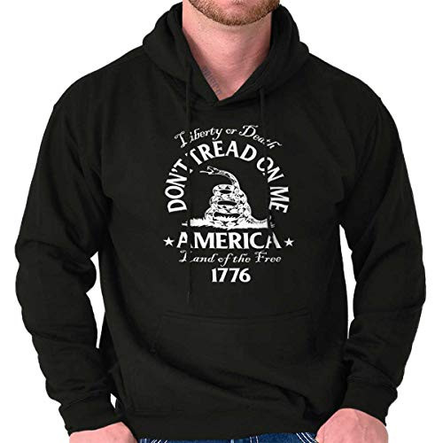Liberty or Death Dont Tread On Me Hoodie Sweatshirt Women Men Black