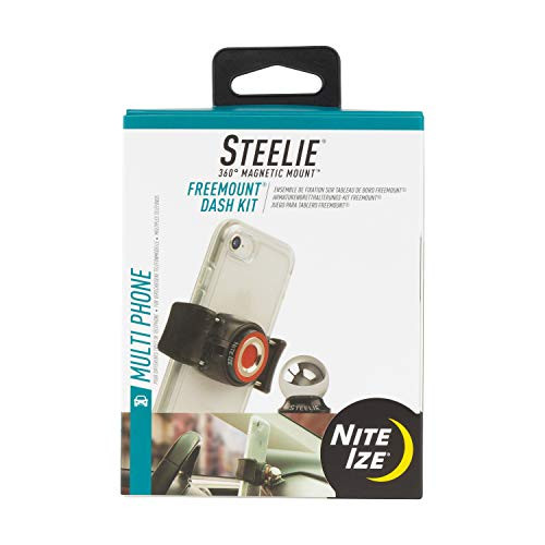 Nite Ize Original Steelie Freemount Dash Kit - Adjustable Magnetic Bracket  plus Car Dash Mount for Smartphones
