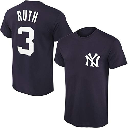 Outerstuff MLB Youth Performance Team Color Player Name and Number Jersey T-Shirt -Medium 10-12 Babe Ruth-