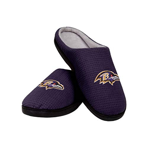 FOCO Baltimore Ravens NFL Mens Memory Foam Slide  team color l -11-12- -SLPNFMYFM-