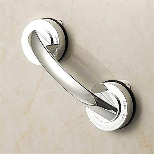 VEESYV Bath Shower Grab Bars Bathroom Grab Bars Ultra Grip Dual Locking Safety Suction Cups Shower Handles for Elderly  Seniors Disabled Handicap Elderly Assistance Product -Color - Silver-