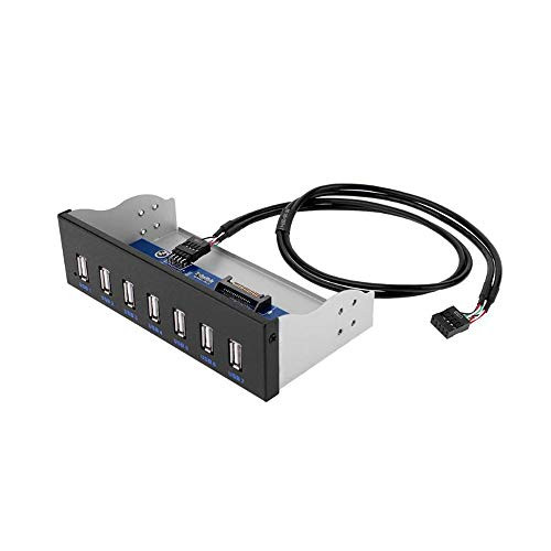 5.25 inch 9 Pin to 7 Ports USB 2.0 Hub CD?ROM Drive Bay CD ROM Front Panel with HUB Chip for Computer Case