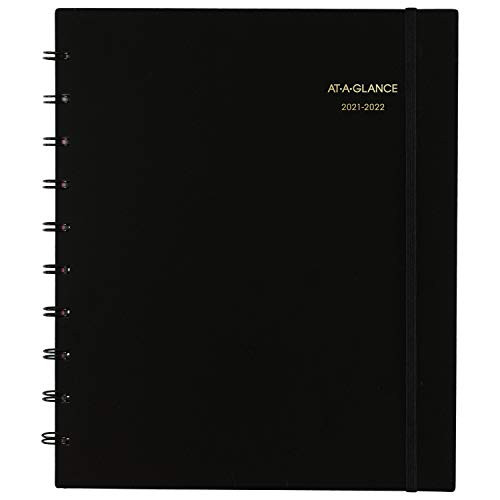 Academic Planner 2021-2022 AT-A-GLANCE Weekly  and  Monthly Appointment Book  and  Planner 9" x 11" Large for School Teacher Student Move-A-Page Black -70957E05-