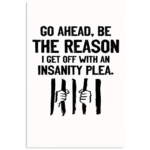Osborna Arrt Go Ahead Be The Reason I Get Off with an Insanity Plea Posters Wall Art