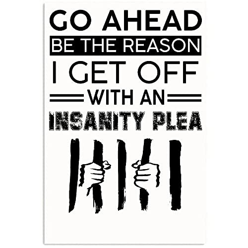 Morgan Schai Go Ahead Be The Reason I Get Off with an Insanity Plea Posters Wall Art