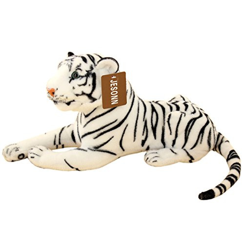 JESONN Realistic Stuffed Animals Tiger Toys Plush (White, 13.5 Inch) JESONN Realistic Stuffed Animals Tiger Toys Plush (White, 13.5 Inch)