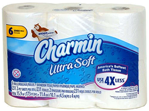 Charmin Ultra Soft Bathroom Tissue 6 Jumbo Rolls 231 2-ply sheets per roll