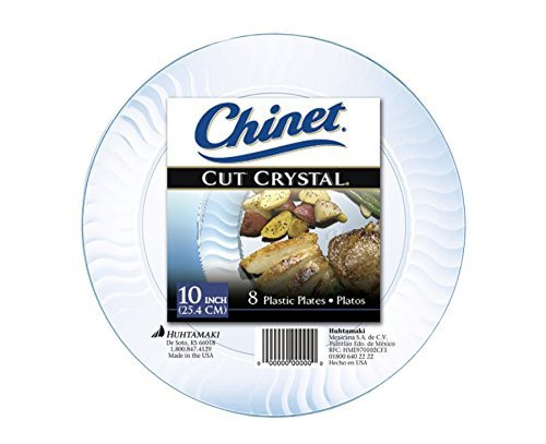 Chinet Cut Crystal Dinner Plates 10 Inch 8 ct -Pack of 4-